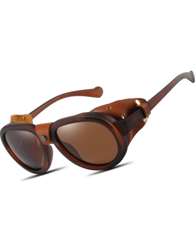 Gafas de sol aviador steampunk MACJERO con lentes UV400