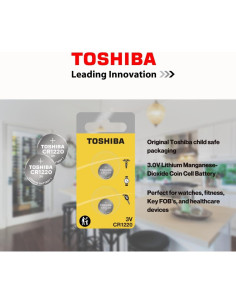 Batería de Moneda de Litio Toshiba CR1220 3V - 2 Unidades 2