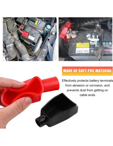 Cubierta de Terminal de Batería Ohleats 2 PCS Aislante PVC