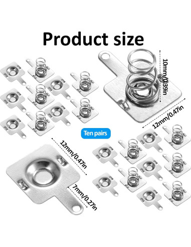 10 Pares de Resortes de Batería AA SynHHergyx - Inversión de Polaridad