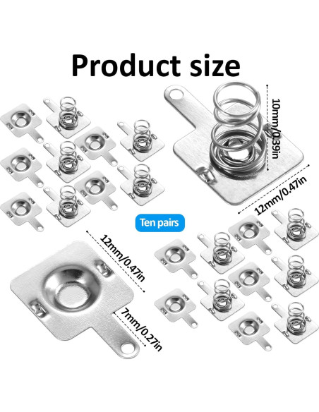 10 Pares de Resortes de Batería AA SynHHergyx - Inversión de Polaridad