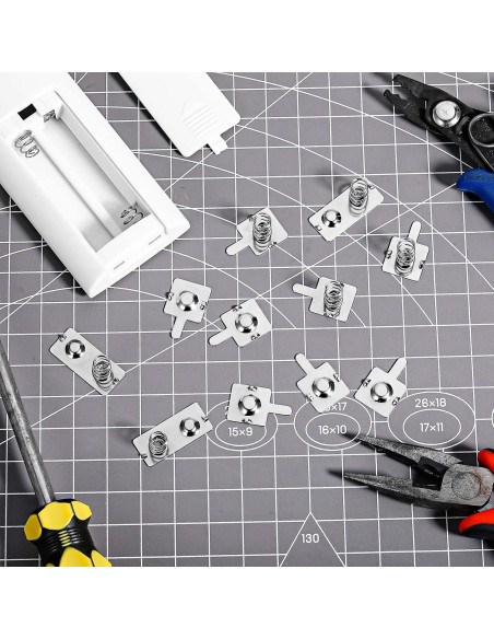 12 Pares de Resortes de Batería AA Psyqtsuary - Contacto Metal