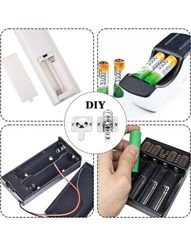 12 Pares de Resortes de Batería AA Psyqtsuary - Contacto Metal