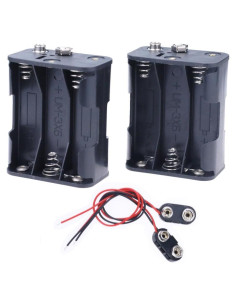 Soporte de Batería AA Hilitchi 6 Celdas con Conector Tipo T