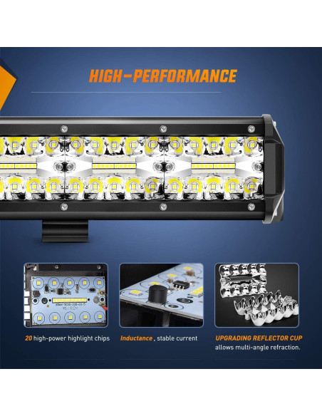 Barra de Luz LED Nilight 50cm 420W Combo Inundación y Spot