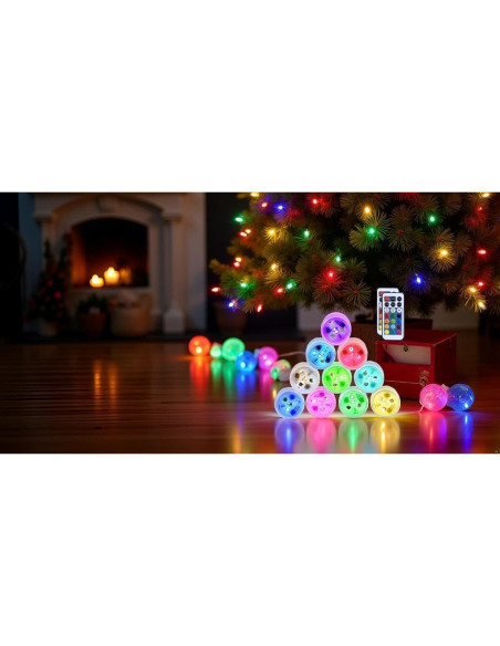 Luces LED sumergibles MATA LEON con control remoto - 10 luces
