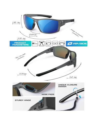 Gafas de sol RIVBOS RBS861 polarizadas para deportes