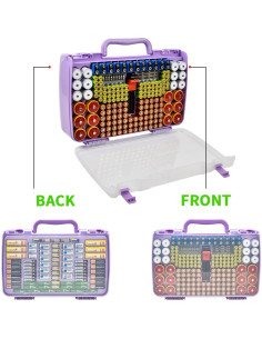 Caja organizadora de baterías Aptbyte con probador - 269 baterías 2
