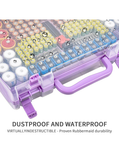 Caja organizadora de baterías Aptbyte con probador - 269 baterías