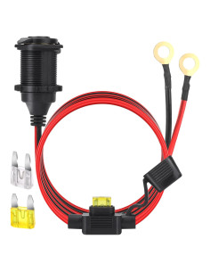 Cable de Extensión 12V/24V Dongge 1.2m 20A con Fusibles