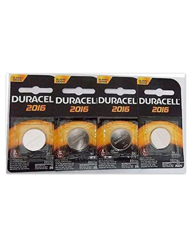 Baterías de Litio Duracell CR2016 Paquete de 4 Unidades
