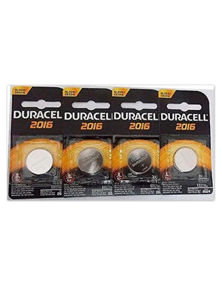 Baterías de Litio Duracell CR2016 Paquete de 4 Unidades