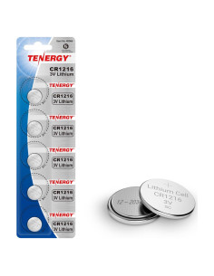 Batería de botón Tenergy CR1216 3V - 5 unidades para relojes