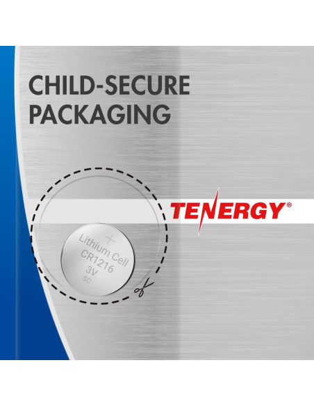 Batería de botón Tenergy CR1216 3V - 5 unidades para relojes