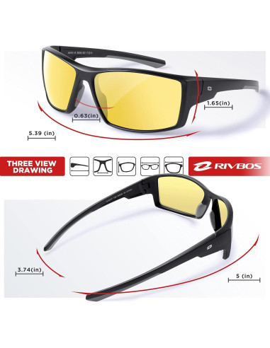 Gafas de sol deportivas RIVBOS RBS861 polarizadas unisex