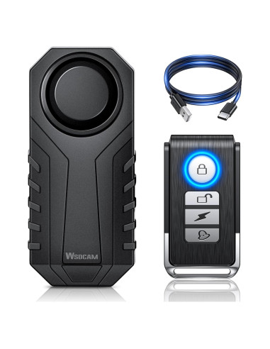 Alarma Inalámbrica para Bicicleta WSDCAM 113dB Recargable IP65