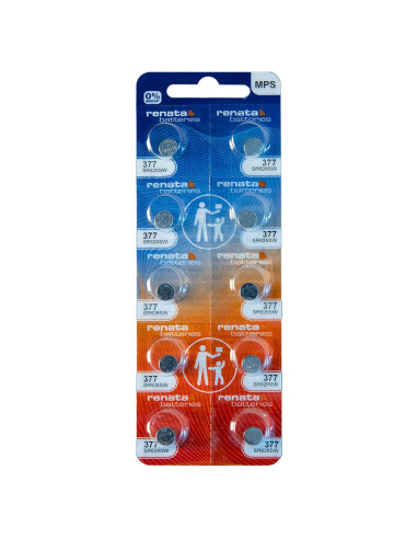 Baterías de Reloj Renata 377 SR626SW - 10 Unidades 1.55V