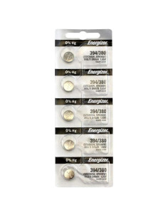 Batería de botón Energizer 394 de óxido de plata - Paquete de 5
