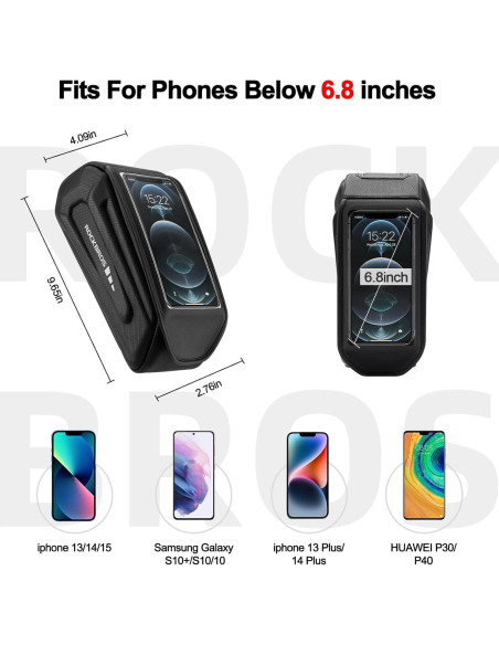 Bolsa para Bicicleta ROCKBROS B68/USA Impermeable 1.7L