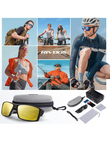 Gafas de sol deportivas RIVBOS RBS861 polarizadas unisex