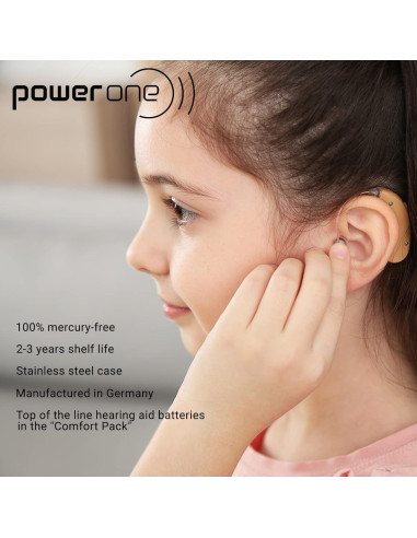 Baterías para Implantes Cocleares Power One 675 - 300 Unidades