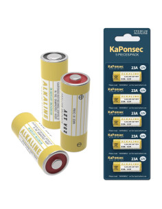 Paquete de 5 Baterías Alcalinas 23A 12V KaPonsec