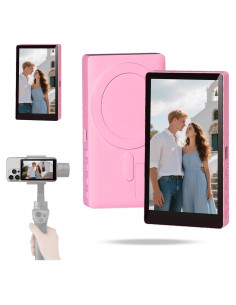 Pantalla Monitor Selfie COKAIYI Rosa 4K 30fps Inalámbrica