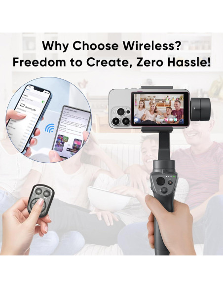 Pantalla Monitor Selfie COKAIYI Rosa 4K 30fps Inalámbrica