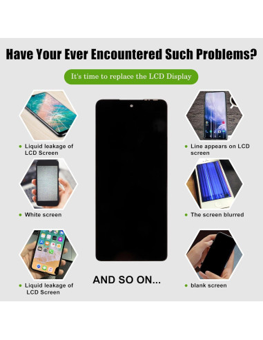 Reemplazo Pantalla LCD Táctil Tecno Spark 10 Pro Negro