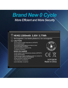 Batería de Reemplazo HE402 para AT&T Cingular Flex 1500mAh 2