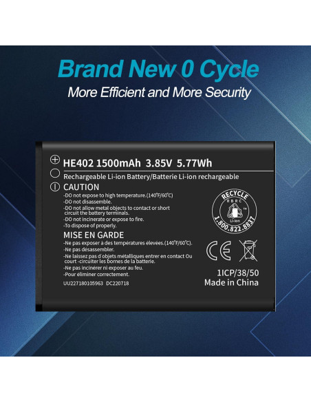 Batería de Reemplazo HE402 para AT&T Cingular Flex 1500mAh