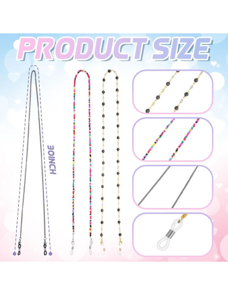 Cadena para Gafas Frienda 8 Piezas Elegante y Versátil