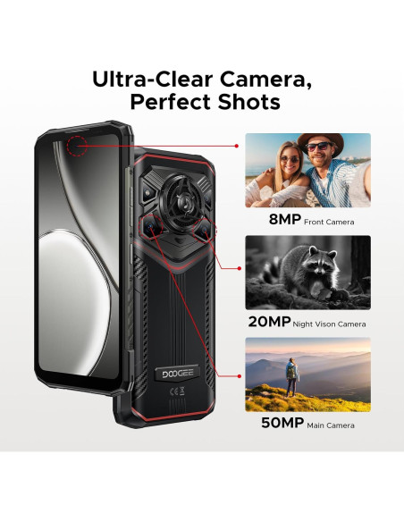 DOOGEE Blade 20 Pro Smartphone Resistente 24GB RAM 256GB Negro