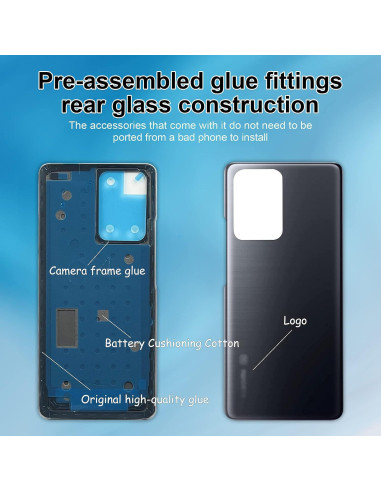 Cristal Trasero Reemplazo Eonpam para Xiaomi Mi 11T/11T Pro Gris