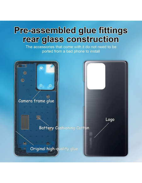 Cristal Trasero Reemplazo Eonpam para Xiaomi Mi 11T/11T Pro Gris