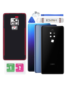 Cristal Trasero para Huawei Mate 20 Eonpam Negro + Kit Herramientas