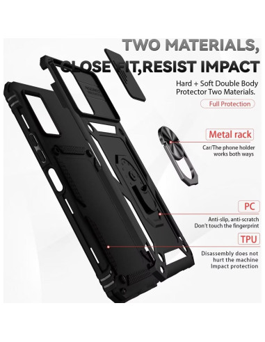 Funda para Vivo Y21 y Y33S con Protector de Pantalla y Soporte