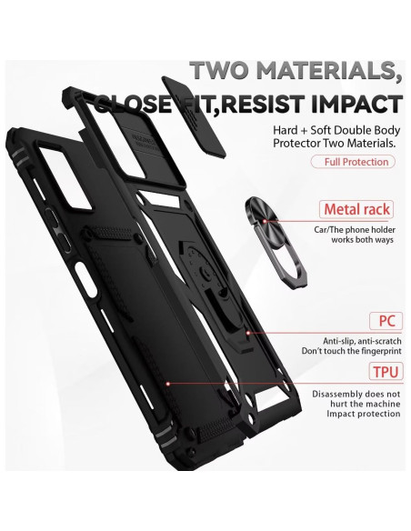 Funda para Vivo Y21 y Y33S con Protector de Pantalla y Soporte