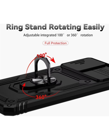 Funda para Vivo Y21 y Y33S con Protector de Pantalla y Soporte