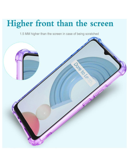 Funda TPU delgada Vokuha para Realme C21Y/C25Y - Púrpura/Azul
