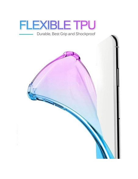 Funda TPU delgada Vokuha para Realme C21Y/C25Y - Púrpura/Azul