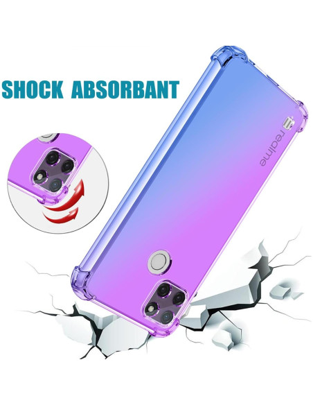 Funda TPU delgada Vokuha para Realme C21Y/C25Y - Púrpura/Azul