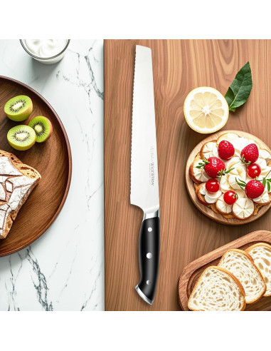 Cuchillo de Pan WICKWILLOW 25.4 cm Acero Alemán Ultra Afilado