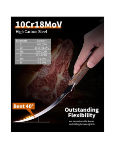 Juego de cuchillos de deshuesar Naitesen 2PCS acero 10Cr18Mov 2