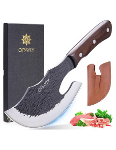 Cuchillo de Carnicero OPAYLY 16 cm Acero Carbono con Funda