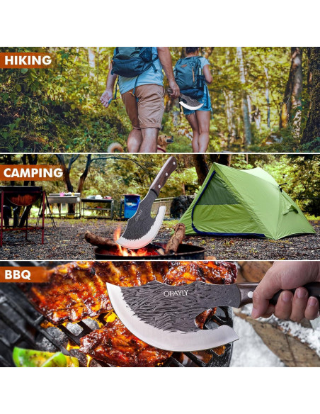 Cuchillo de Carnicero OPAYLY 16 cm Acero Carbono con Funda