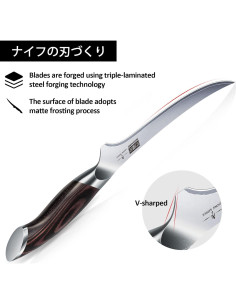 Cuchillo de Filete HOSHANHO 22.86 cm Acero Inoxidable Profesional 2