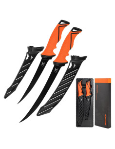 Kit de Cuchillos de Filete KastKing Paradox 7" y 9" Acero Inoxidable