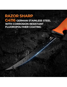 Kit de Cuchillos de Filete KastKing Paradox 7" y 9" Acero Inoxidable 2