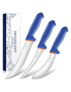 Conjunto de Cuchillos de Carnicería Dragon Riot 3 Pcs - Acero Inoxidable
